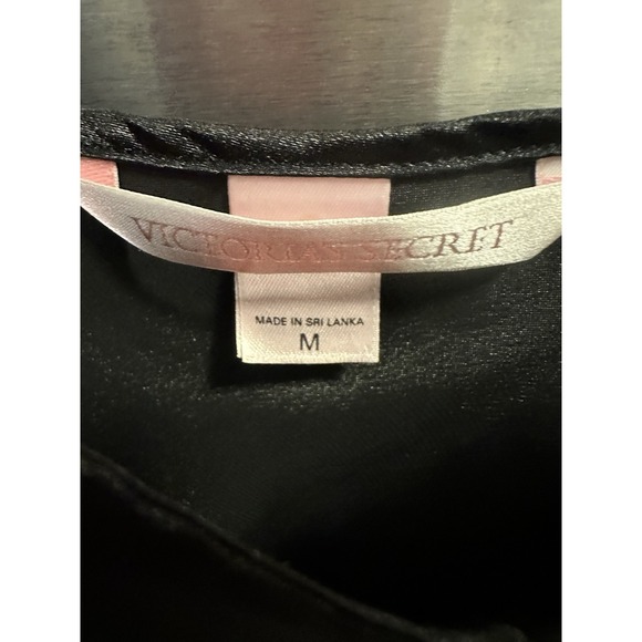 Victoria's Secret Pink Tag Dress/Nightie Black SzM Lace Up Sides Adjust Straps - Picture 9 of 11